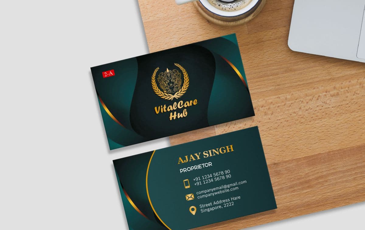 800 GSM Velvet Visiting Card - Image 1