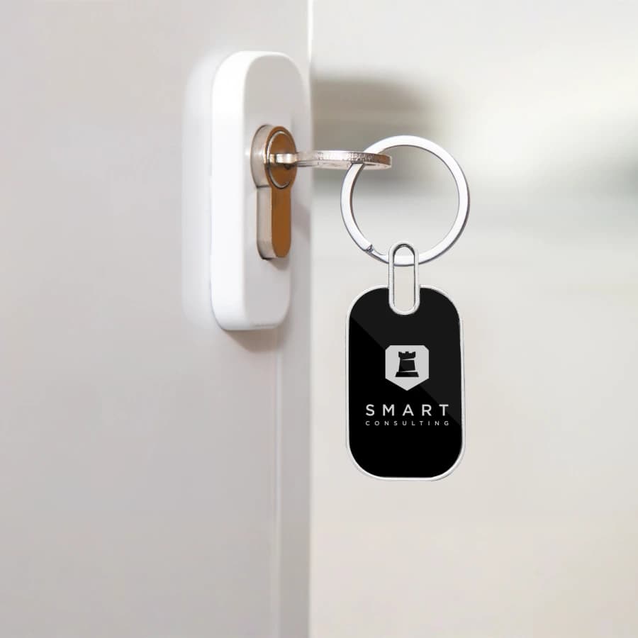 Oval Metal Keychains - Image 1