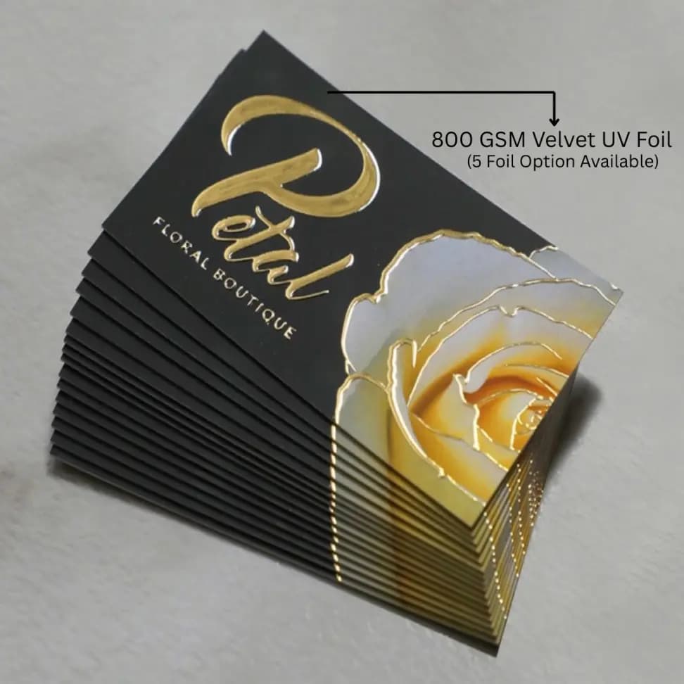 800 GSM Velvet Visiting Card - Image 3