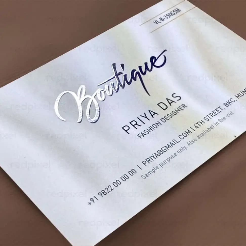 800 GSM Velvet Visiting Card - Image 2