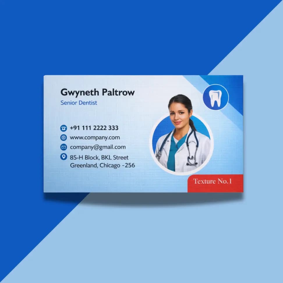 Gloss Coated + Texture Visiting Card - Image 1