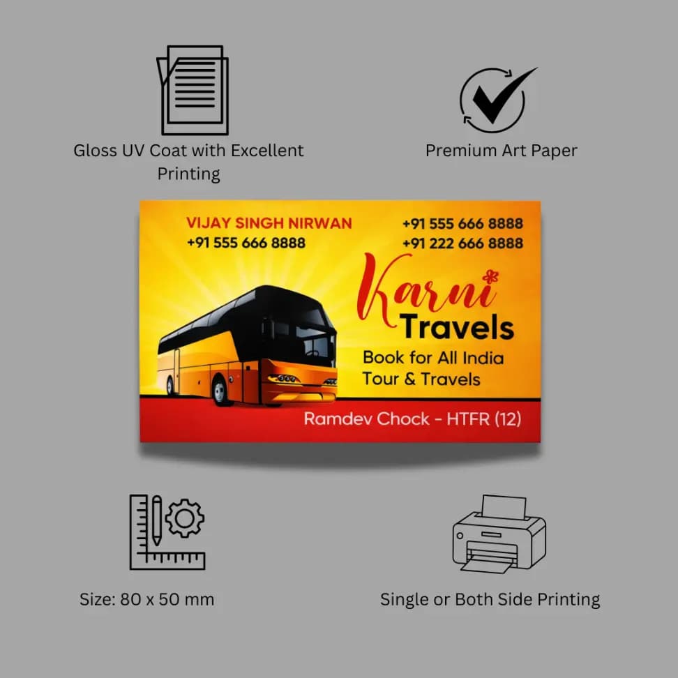 Gloss UV Coated Small Visiting Card - Image 5