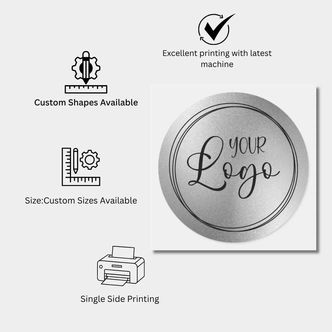 Silver Foil Stickers & Labels - Image 5