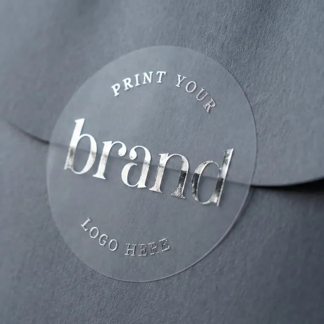 Silver Foil Stickers & Labels - Image 1